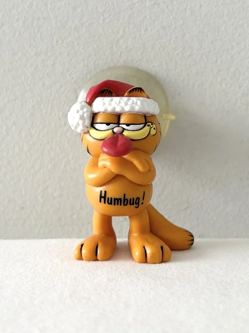 2 GARFIELD Holiday PVC Halloween Get Spooky Pin Humbug Xmas Suction Window Cling